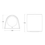 Applique Marta 160 1 da parete in resina con diffussore in plastica 1xE27 - Fumagalli - immagine 2