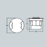 Faretto da incasso Ceci 160 2l a terra in resina 10W 1290lm 2700K-4000K-6500K 1xGX53 con diffussore in plastica - Fumagalli - immagine 2