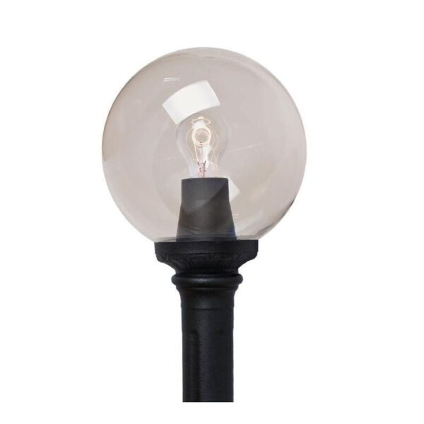 Paletto sfera Mizar/g250 da terra in resina con diffusore in polimetilmetacrilato trasparente 1xE27 - Fumagalli - immagine 2