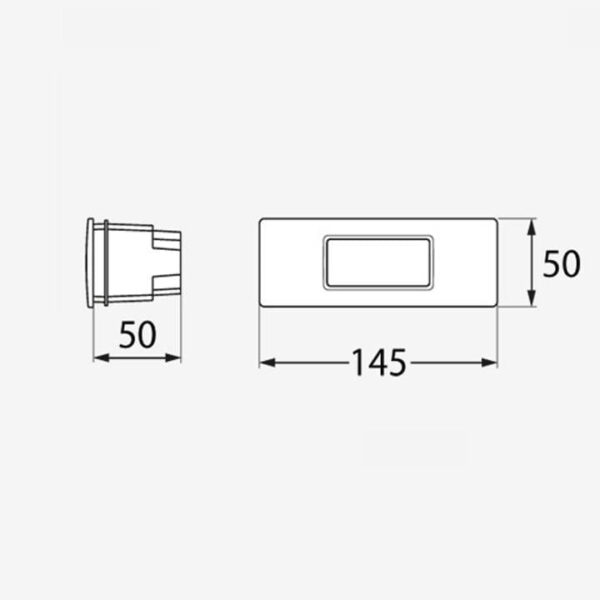 Faretto da incasso Nina 150 da parete in resina 3,2W 365lm 2700K-4000K-6500K 1xR7s inclusa con diffusore in polimetilmetacrilato - Fumagalli - immagine 2
