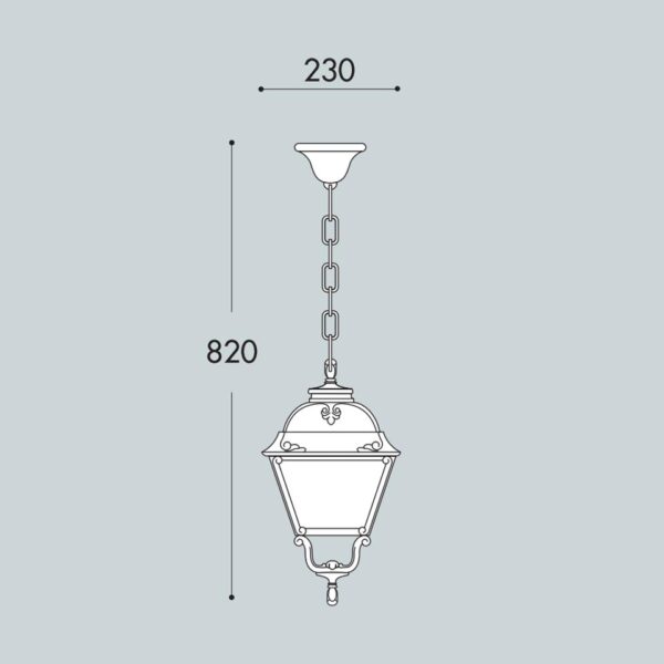 Sospensione Sichem/cefa a soffitto in resina con attacco 1xE27 con diffusore in polimetilmetacrilato trasparente - Fumagalli - immagine 2