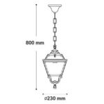 Sospensione Sichem/golia da sofitto in resina con diffusore in polimetilmetacrilato trasparente 1xE27 - Fumagalli - immagine 2