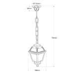 Lampada a sospensione Sichem/mary corpo in resina con diffusore trasparente 1xE27 - Fumagalli - immagine 2