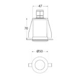 Faretto da incasso Teresa a soffitto in resina 1,7W 170lm 4000K 1xG9 con diffusore in plastica - Fumgalli - immagine 2