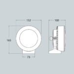 Applique Tommy a parete in resina 7W 920lm 3000K-4000K-6500K con diffusore in plastica - Fumagalli - immagine 2