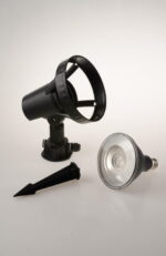 Faretto per esterno Grubb E27 con picchetto da giardino lampada inclusa 15W - Intec - immagine 2
