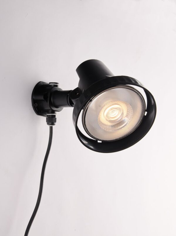 Faretto per esterno Grubb E27 con picchetto da giardino lampada inclusa 15W - Intec - immagine 1