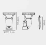 Faretto per esterno Grubb E27 con picchetto da giardino lampada inclusa 15W - Intec - immagine 3