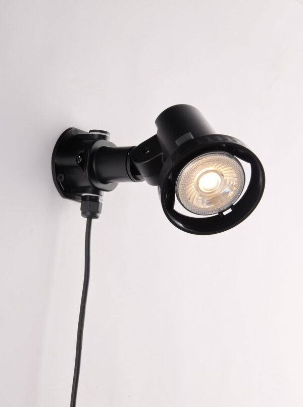 LED-GRUBB-7M Faretto per esterno Grubb E27 con picchetto da giardino lampada inclusa - Intec - immagine 1