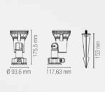 Faretto per esterno Grubb E27 con picchetto da giardino lampada inclusa - Intec - immagine 3