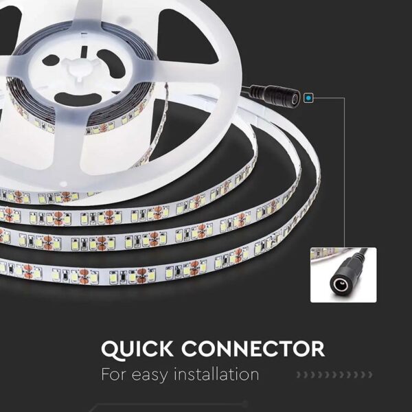 Bobina 10m striscia LED 120LED/m 7.5W/m 750lm/m 120° IP65 - V-tac - immagine 4