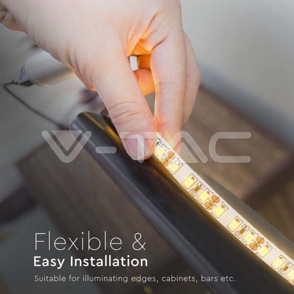 Bobina 10m striscia LED 120LED/m 7.5W/m 750lm/m 120° IP65 - V-tac - immagine 6