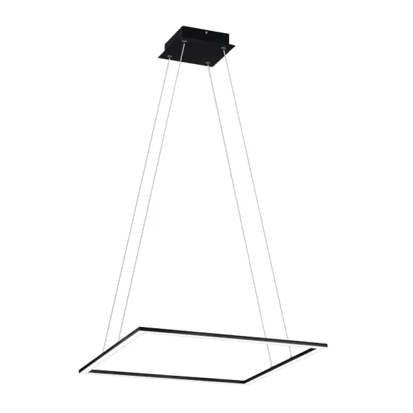 lampadario strisce led a sospensione a soffitto quadrato colore nero