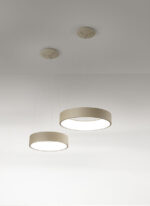 lampadari led a sospensione a soffitto rotonde colore sabbia