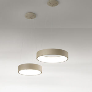 lampadari led a sospensione a soffitto rotonde colore sabbia