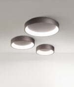 plafoniere led a sospensione a soffitto rotonde colore caffè