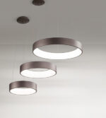 lampadari led a sospensione a soffitto rotonde colore caffè