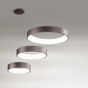 lampadari led a sospensione a soffitto rotonde colore caffè