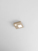 plafoniera led a soffitto quadrata colore sabbia piccola