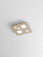 plafoniera led a soffitto quadrata colore sabbia media