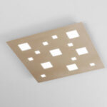 plafoniera led a soffitto quadrata colore sabbia grande