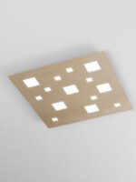 plafoniera led a soffitto quadrata colore sabbia grande