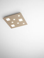 plafoniera led a soffitto quadrata colore sabbia grande