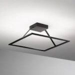 lampadario plafoniera led a soffitto quadrata colore nero