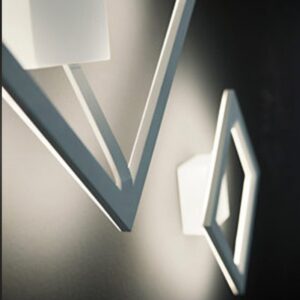 plafoniera led a parete quadrata colore bianco