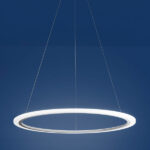 lampadario strisce led a sospensione a soffitto rotondo ad anello