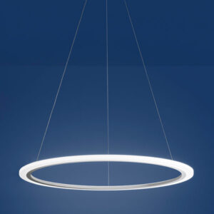lampadario strisce led a sospensione a soffitto rotondo ad anello