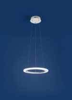 lampadario strisce led a sospensione a soffitto rotondo ad anello