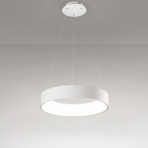 lampadario led a sospensione a soffitto un anello colore bianco