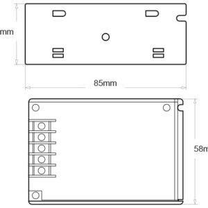DIMENSIONI ALIMENTATORE PER LED TR1225 25w 12v