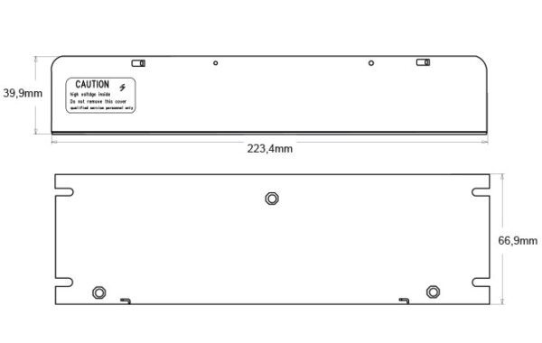 disegno tecnico descrizione dimensioni alimentatore led ledco tr12360 e tr24360 360W