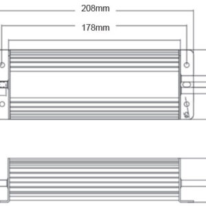 disegno tecnico descrizione dimensioni alimentatore led tr2460/67 uso esterno