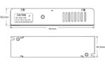 dimensioni e disegno tecnico alimentatore tr1280 80W 12V ledco