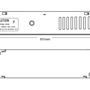 dimensioni e disegno tecnico alimentatore tr1280 80W 12V ledco