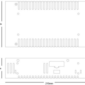 disegno tecnico descrizione dimensioni alimentatore ledco tr-48360 48v 360w