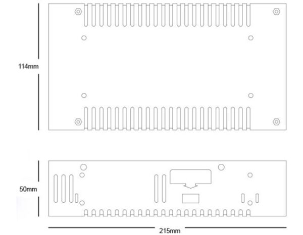 disegno tecnico descrizione dimensioni alimentatore ledco tr-48360 48v 360w