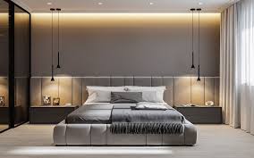 camera da letto illuminata con strisce led