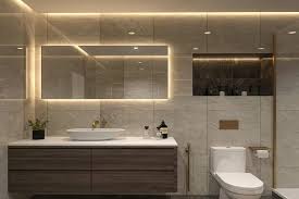bagno illuminato con strisce led