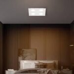 Flet Plafoniere Led Soffitto Quadrata Rettangolare quadrata colore bianco grande alluminio applicata ion camera da letto