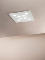 Flet Plafoniere Led Soffitto Quadrata Rettangolare quadrata colore bianco grande alluminio