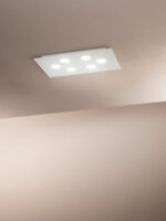Flet Plafoniere Led Soffitto Quadrata Rettangolare quadrata colore bianco grande alluminio