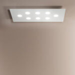 Flet Plafoniere Led Soffitto Rettangolare quadrata colore bianco grande alluminio