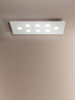 Flet Plafoniere Led Soffitto Rettangolare quadrata colore bianco grande alluminio