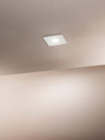 plafoniera led a soffitto piccola bianca alluminio