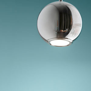 bol lampadario led moderno a sospensione in alluminio cromato a forma di palla 1 pezzi