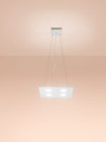 lampadario led a soffitto quadrata colore bianco